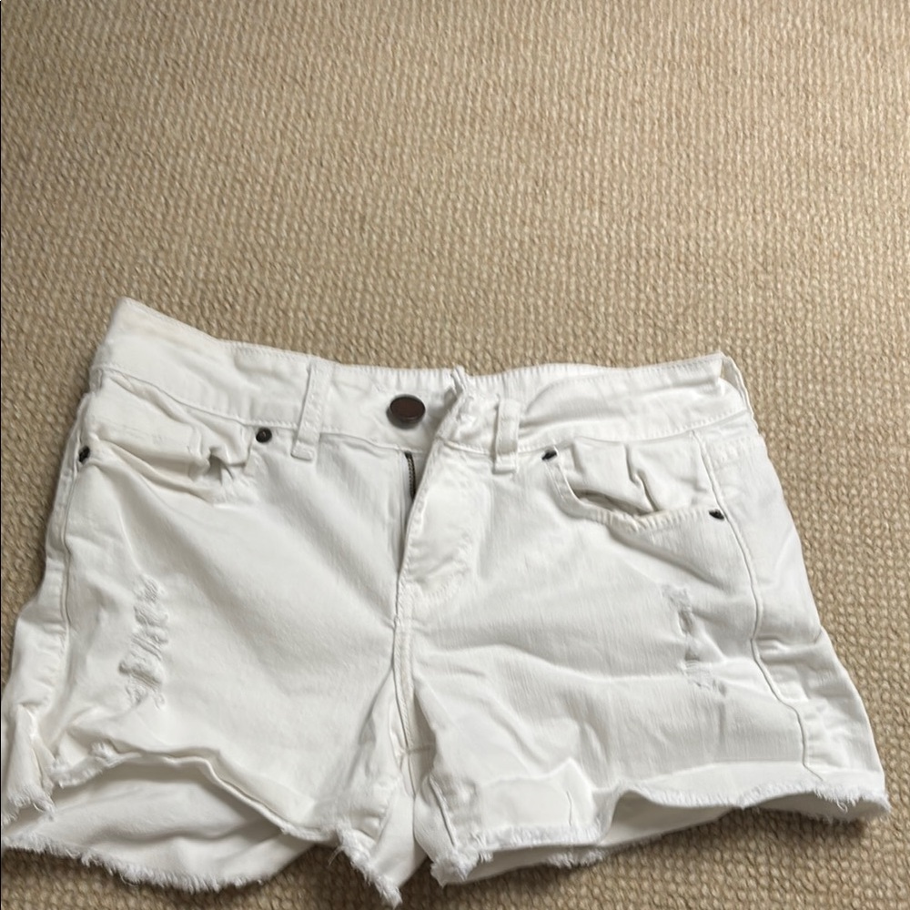 O'Neill White Distressed Jean Shorts